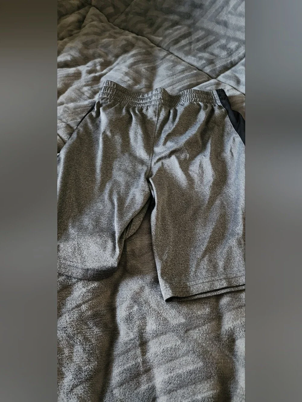 Puma Gray Athletic Shorts with Black Side Panels